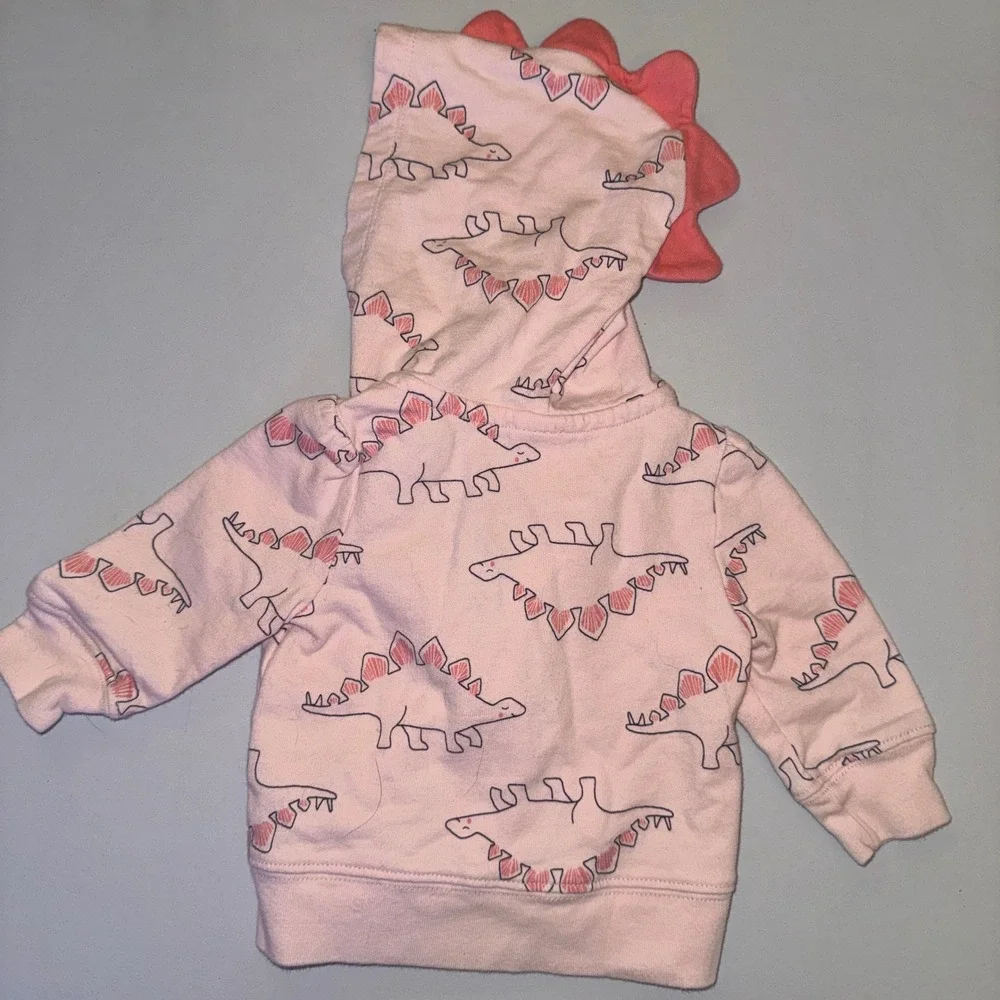 Carter's 3-Piece Outfit Set Baby Girl 3M Pink Yellow Floral Dinosaur Cat Spikes